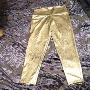 Aerie chrome silver leggings Zenon costume halloween